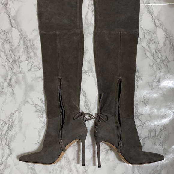 Pour La Victoire Caterina Suede Over the Knee Pointed Stiletto Boots Women’s 6 - Picture 6 of 9